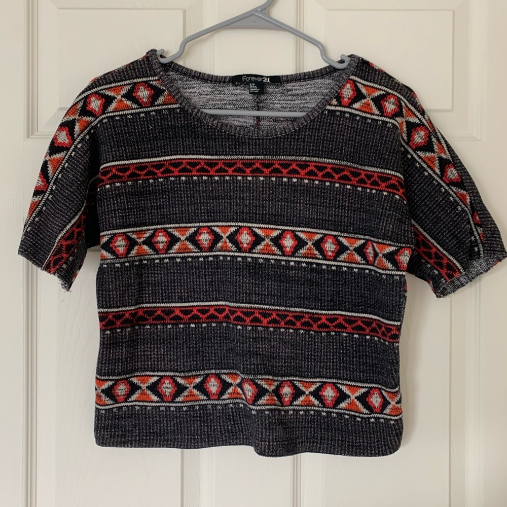 Women’s Cropped Aztec Sweater